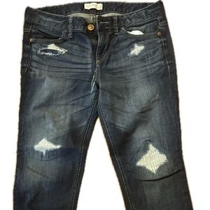 Express Jeans Dark Distressed Size 2